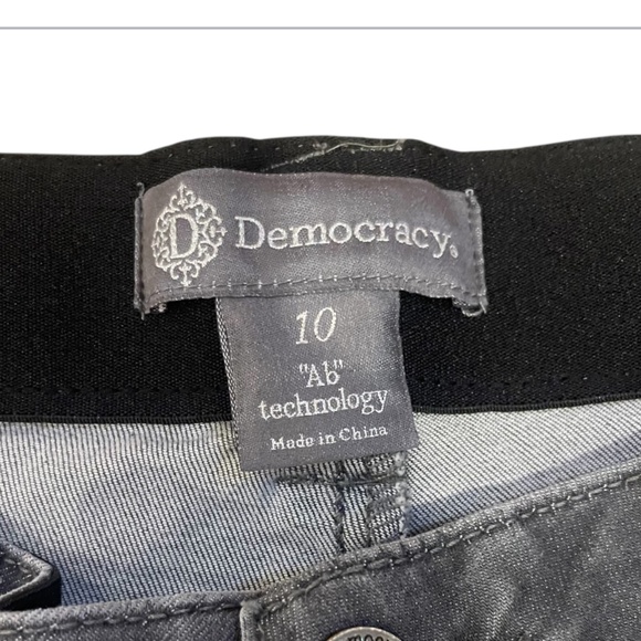 Democracy AB Technology Gray Jeans Women’s Size 10 - Picture 3 of 8